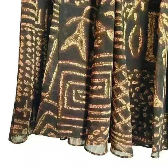 Chaps‎ Sz 8 Geometric Print A Line Skirt Office Business - Picture 7 of 11